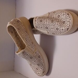 Michael Kors Ivory Perforated Loafers